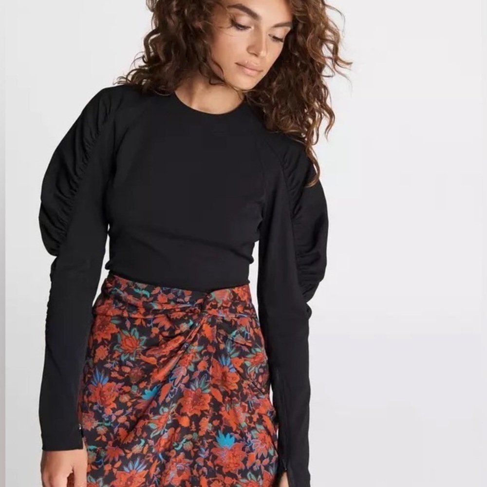 NWT Rag & Bone Stephanie Pleated Puff Sleeve Blouse